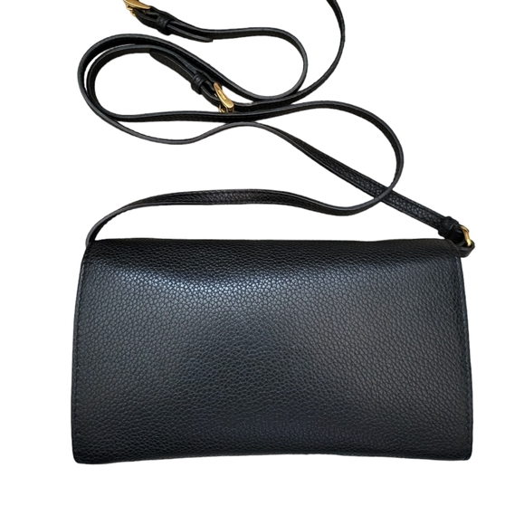 PRADA Black Leather Wallet On Chain Crossbody Bag Shoulder Bag - Picture 3 of 16